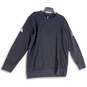 Mens Black Long Sleeve Crew Neck Regular Fit Pullover Sweatshirt Size XL image number 1