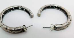 Espo & Artisan 925 Modernist Electroform Chunky Arch Pendant Multi Cord Necklace & Pebble Semi Hoop Post Earrings 33g alternative image