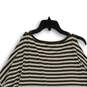 Womens Brown White Striped Round Neck Cold Shoulder Sleeve Blouse Top Sz 3X image number 4