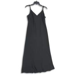 Jones Wear Womens Black V-Neck Sleeveless Knee Length Pullover Maxi Dress Sz 10 alternative image