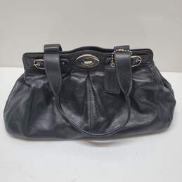 Coach Women's Black Leather Tote Bag Purse