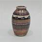 Native American Navajo Horse Hair Pottery 5" Vase Signed image number 1
