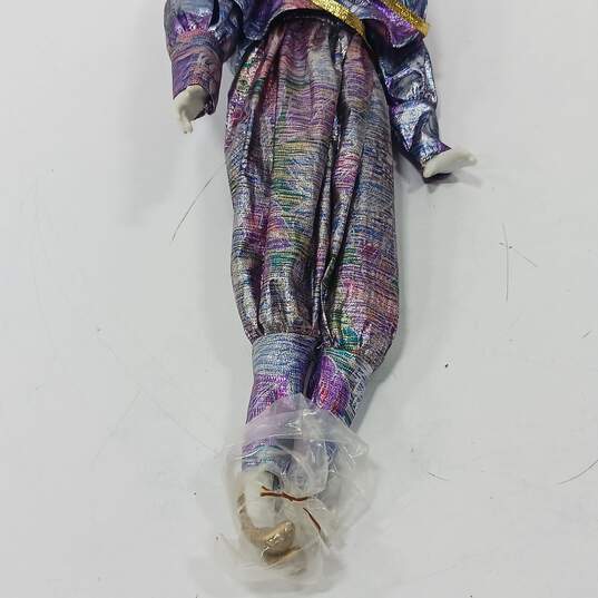 Doll In Purple Shimmery Dress In Box image number 2