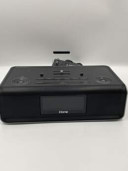 IHome IDL43-A-A Black Portable FM Clock Radio & Wired Speaker E-0331772-G