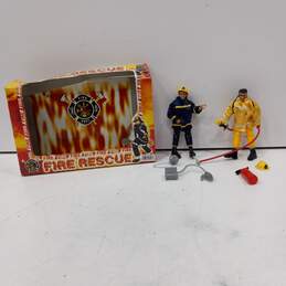 Vintage Fire Rescue Action Figure Play Set