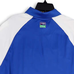 NWT Mens Blue White Short Sleeve Spread Collar Tennis Polo Shirt Size XXL alternative image