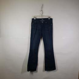 Womens Regular Fit Dark Wash Denim Bootcut Leg Jeans Size 29