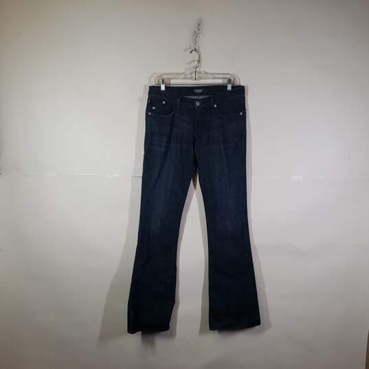 Womens Regular Fit Dark Wash Denim Bootcut Leg Jeans Size 29 image number 1