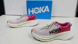 Women's White & Pink Hoka Shoes Size 10 In Box alternative image