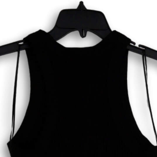 NWT Womens Black Round Neck Wide Strap Pullover Tank Top Size Medium image number 4