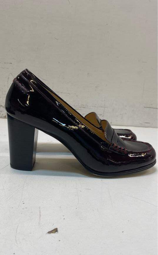 Michael Kors Patent Leather Pump Heels Burgundy 7 image number 1