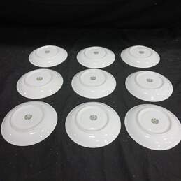 Bundle of 9 White Imperial Fine China Saucers w/ Floral Pattern alternative image
