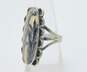 Southwestern Sterling Silver Petrified Wood Long Ring 7.3g image number 3