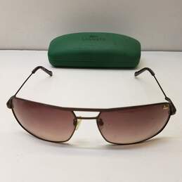 Lacoste Brown Square Aviator Gradient Sunglasses