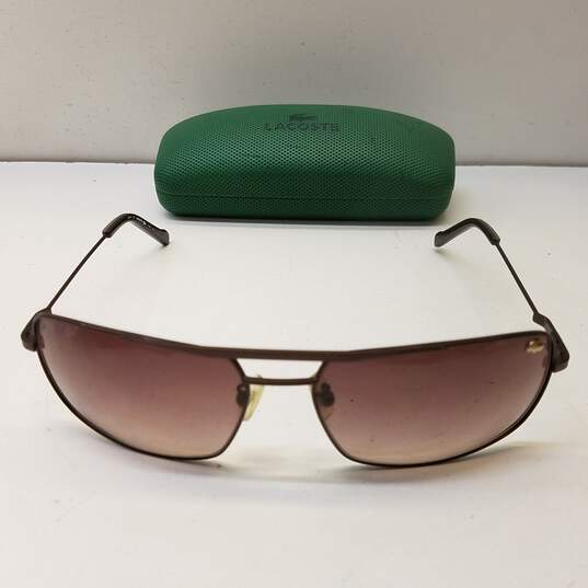 Lacoste Brown Square Aviator Gradient Sunglasses image number 1