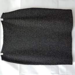 Black Gold Tweed Pencil Skirt Womens Size 12