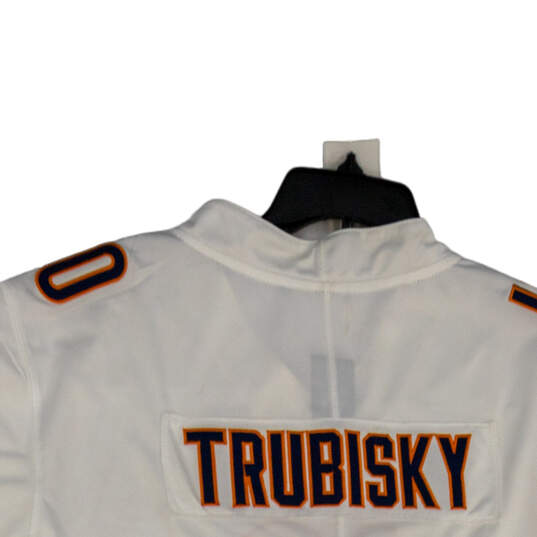 Mens White Chicago Bears Mitchell Trubisky #10 Football NFL Jersey Size L image number 4