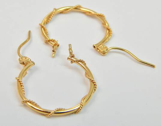 14K Yellow Gold Hoop Earrings 1.3g image number 3