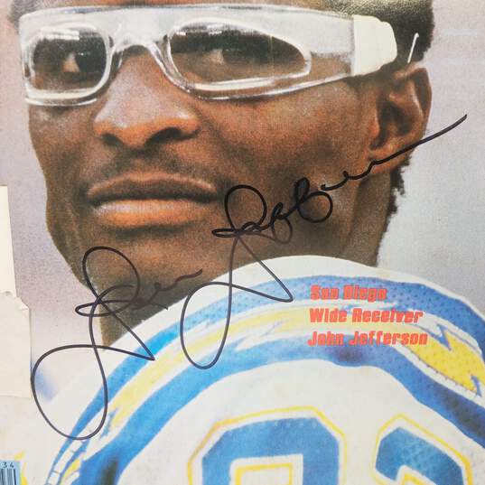 Vintage Sports Illustrated Cover Signed by San Diego Charger John Jefferson in Frame/Shadow Box image number 3
