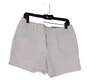 NWT Womens White Flat Front Pockets Casual Chino Shorts Size 10 image number 1
