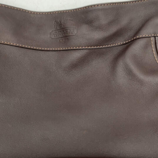 Womens Zoe Brown Leather Adjustable Strap Inner Pockets Zipper Hobo Bag image number 6