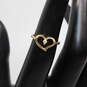 14K Yellow Gold Diamond Accent Heart Ring Size 3.75 - 1.7g image number 3