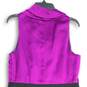 NWT The Limited Womens Purple Black Cowl Neck Sleeveless Sheath Dress Size 12 image number 4