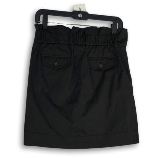 NWT Banana Republic Womens Black Elastic Waist Side Zip A-Line Skirt Size 4 image number 2