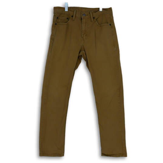 Mens Brown 502 Drak Wash Denim Pocket Straight Leg Jeans Size 29 image number 1