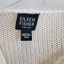 Eileen Fisher ivory knit pullover hoodie petite M alternative image