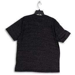 NWT Mens Black Heather Short Sleeve Henley Neck T Shirt Size Large alternative image