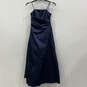 NWT Womens Blue Sleeveless Spaghetti Strap Back Zip Maxi Dress Size 8 image number 1