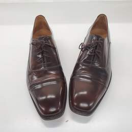 Custom Men's Brown Leather Oxford Dress Shoes by LSC Size 13 alternative image