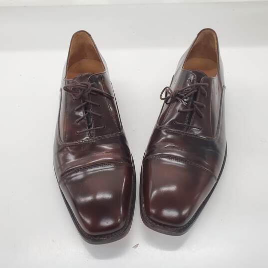 Custom Men's Brown Leather Oxford Dress Shoes by LSC Size 13 image number 2