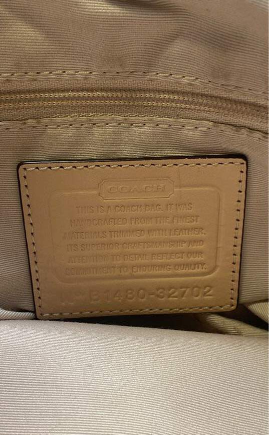 COACH 32702 Beige Signature Sateen Tote Bag image number 5