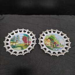 Two Hand Painted Decorative Plates