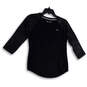 Mens Black Round Neck Long Sleeve Camouflage Pullover T-Shirt Size M image number 1