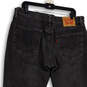 Womens Black Denim Dark Wash Slim Fit Pockets Straight Leg Jeans Size 36x32 image number 4