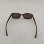 Womens Red Brown Full Rim UV Protection Rectangle Lens Sunglasses image number 2
