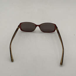 Womens Red Brown Full Rim UV Protection Rectangle Lens Sunglasses alternative image