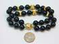 Elegant 14K Yellow Gold & Onyx Beaded Bracelet 44.5g image number 4