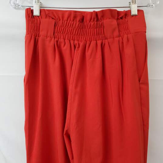 Grace Karin Red Bow Tie Elastic Waste Pants Women's Medium NWT image number 3