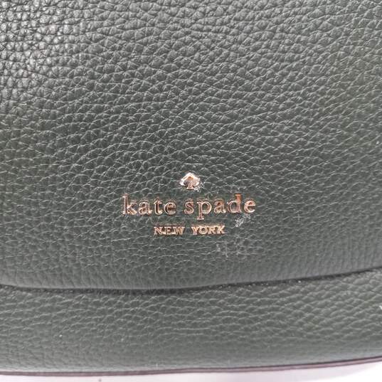 Kate Spade Hunter Green Leather Shoulder Bag image number 2