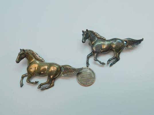 Artisan 925 Figural Horse Brooches 34.1g image number 5