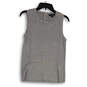 Womens Gray Sleeveless Round Neck Regular Fit Pullover Sweater Vest Size S image number 1
