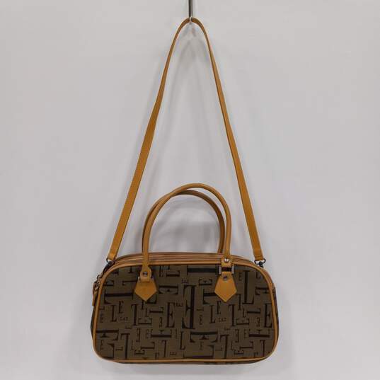 EL Brown Canvas Handbag image number 5