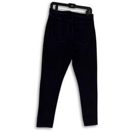 Womens Blue Denim Dark Wash Pockets Regular Fit Skinny Leg Jeans Size 29 alternative image