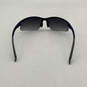 Mens Blue Black Frame Semi Rim UVA Protection Shield Sunglasses image number 4