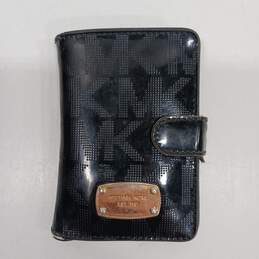 Michael Korr Monogram Pattern Black Wallet