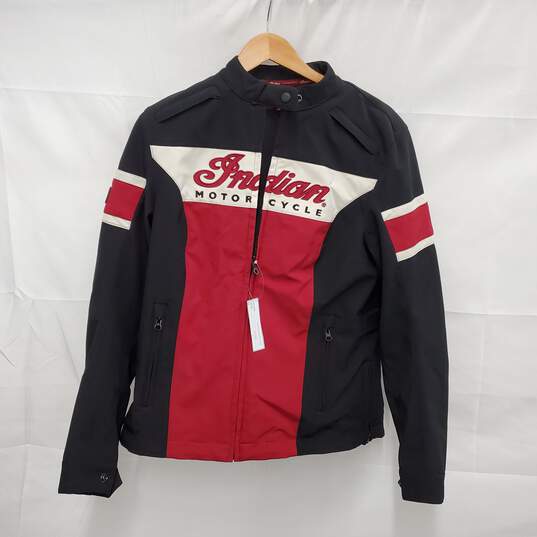 NWT Indian Motorcycle WM's Madison Red & Black Jacket Size M image number 1